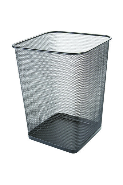 Q-Connect Cos metalic Mesh, pentru hartii, 18 litri, forma patrata, - negru