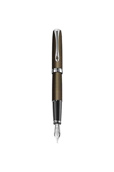 Diplomat Excellence A2 pen, with M nib, stainless steel - Oxyd Brass