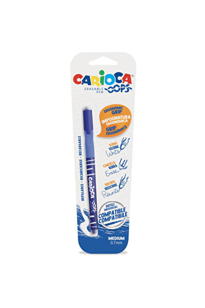 CARIOCA Erasable pen, 0.7mm, Oops - blue