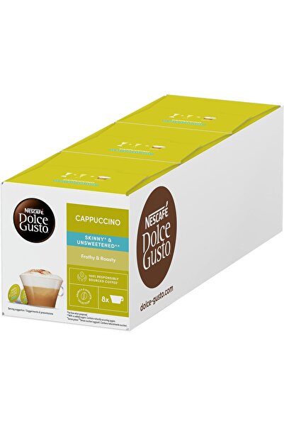 NESCAFÉ Nescafé Dolce Gusto Skinny Cappuccino Coffee Capsules, 3 x 8+8 Boxes,...