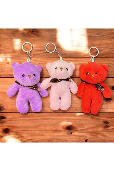 Store 3 Pieces Plush Teddy Bear Keychain