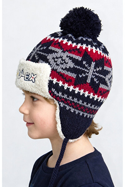 Bay Şapkacı - قبعة طيار جاكار للأطفال من الجنسين 1146 باللون الأحمر