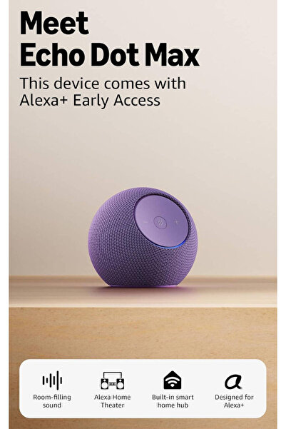 Amazon Echo Dot Max Alexa speaker w/ room-filling sound and built-in smart home hub - Amethyst