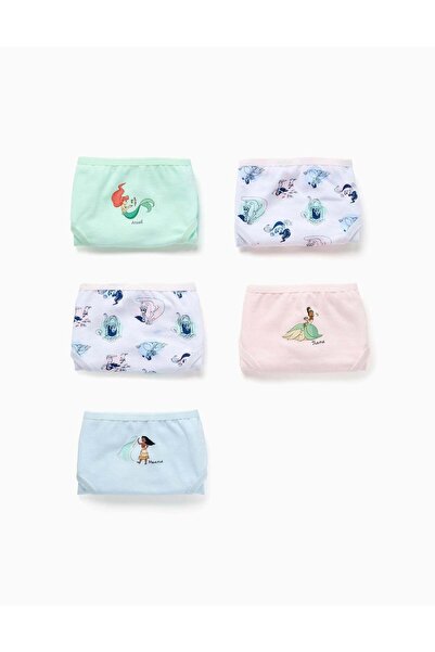 Ziddy Pack of 5 briefs with Disney Princesses for girls, multicolour