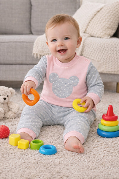 Atlas Baby House طقم مكون من قطعتين من القطن بنسبة 100% للفتيات الصغيرات من م...