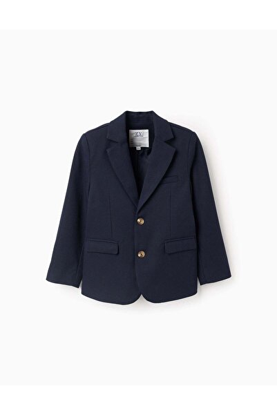 Ziddy بليزر بيكيه، أزرق داكن، مقاس 13/14