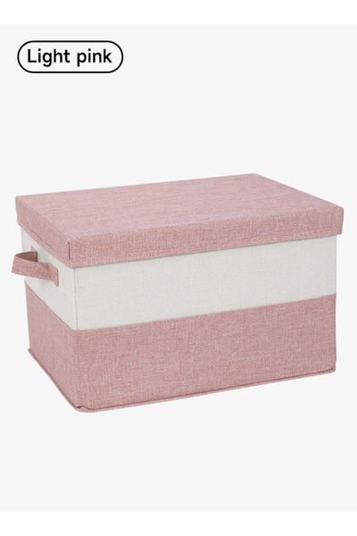 Generic Cotton and linen storage box with lid that can be folded - desktop ga...
