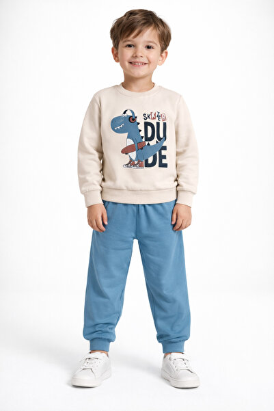 mb kids Двукомпонентен сезонен спортен екип за момчета с динозавърски принт