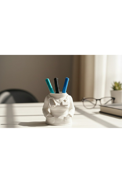 Grifon3D حامل أقلام بتصميم ثلاثي الأبعاد على شكل طبيب - منظم مكتبي بتصميم طبي