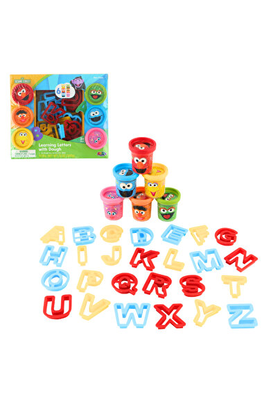 Sesame Street مجموعة تعلّم الحروف باستخدام علب العجين - قد تختلف الألوان - 32...