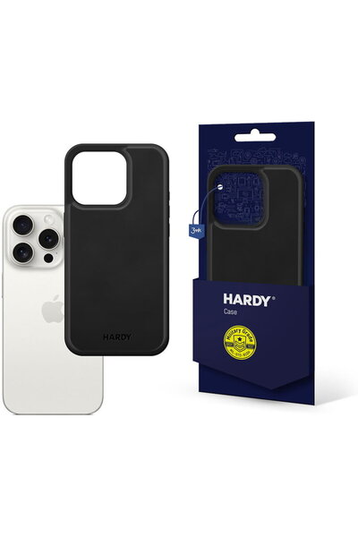 3MK MagSafe Case for Apple iPhone 15 Pro, 3MK, Hardy Silky Leather, Black