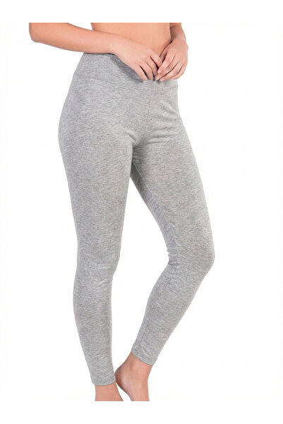 ByDon KADIN PAMUKLU PENYE GRİ TAYT günlük esnek yapılı kumaş