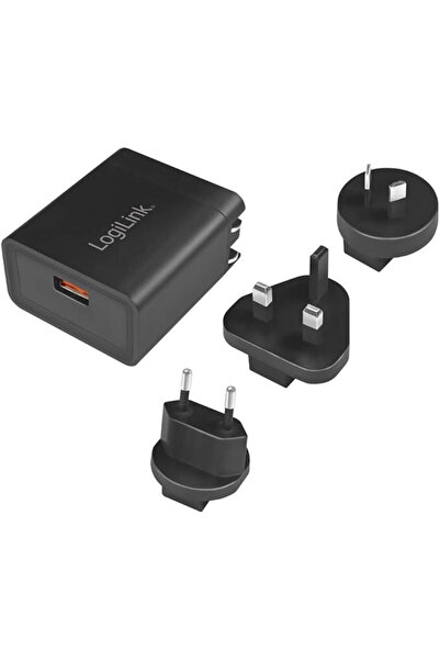 LogiLink PA0188, 18 W, 5 V, 3 A, Negru