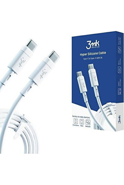 3MK USB-C - USB-C 1 m Biały (5903108444088)