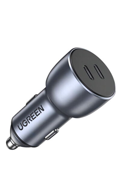 Ugreen 70594 CD213 2x USB-C QC3.0 pt bricheta auto 5V/3A 36W Gri