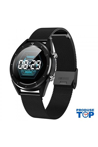 KAREN Ceas inteligent SUPER PREMIUM negru cu curea metalică SWDT28