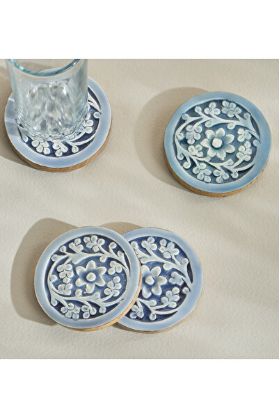 Generic Lavender Lily 4-Piece Coaster Set - 10 cm