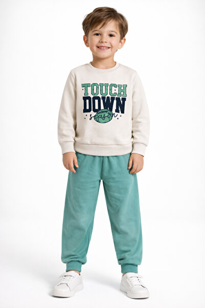 mb kids طقم بدلة رياضية للأولاد من تاتش داون مطبوع 2Ip M موسمي