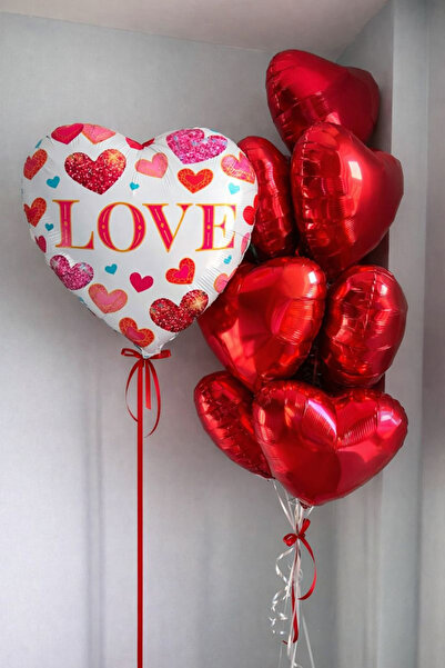 Baloncu Dede Set de baloane din folie inimă de Ziua Îndrăgostiților Baloane i...