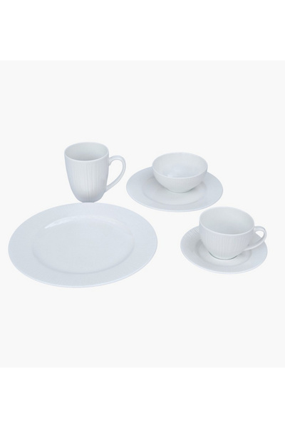 Angela 48-Piece New Bone China Dinner Set - Serves 6