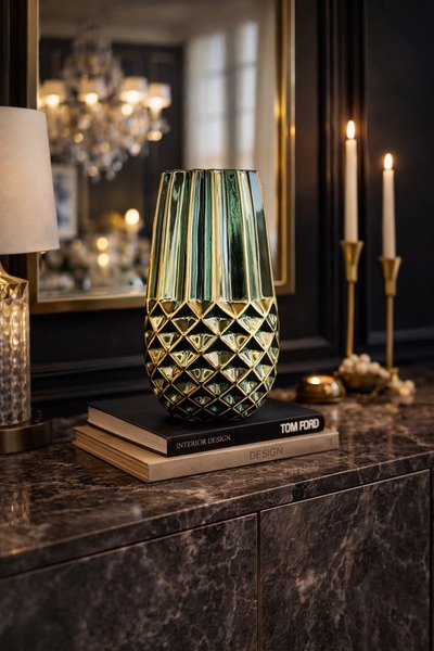 Ruum Store By Doğtaş Koyu Yeşil Dekoratif Vazo - Aksesuar