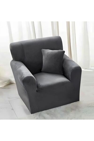 trendyhome Elastic Velvet Armchair Cover, UNI