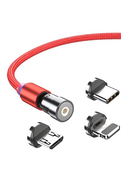 YULMI Magnetic fast charging cable USB 3.0,3-in-1,540 degree rotation,Lightin...