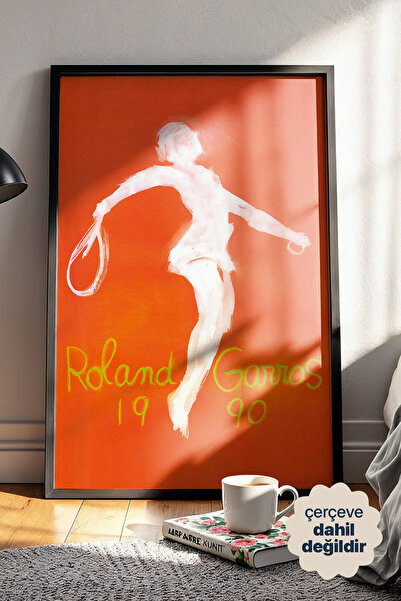 Persona Istanbul Roland Garros 1990 - Toprak Kortun Ruhu Tenis Posteri (Çerçe...