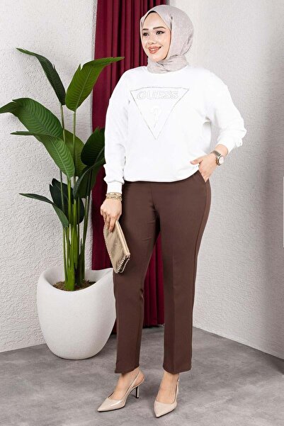 ORCHID Elastic Waist Crepe Trousers