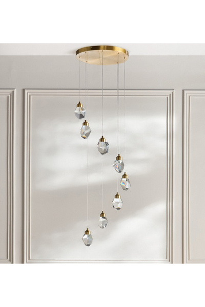 ALODIA 8-Light Crystal LED Pendant Lamp