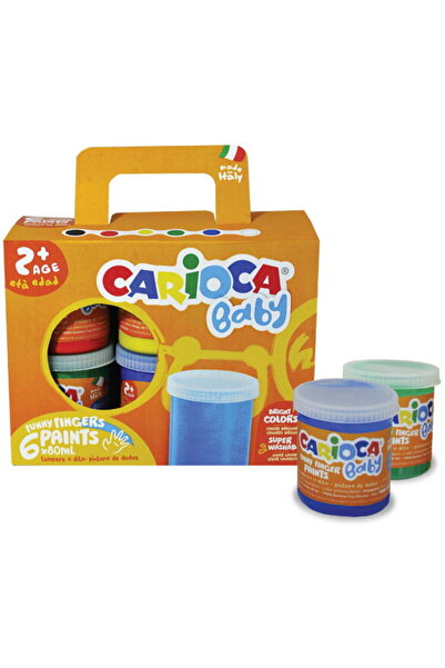 CARIOCA Super washable tempera, for hand painting, 6 colors x 80ml/set, Baby ...