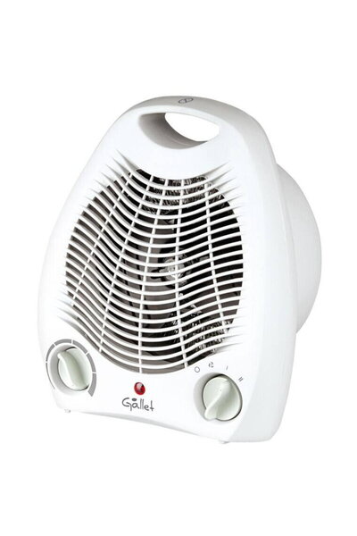 GALLET Fan heater H 500, 2 power levels 1000 W/2000 W, thermostat, white