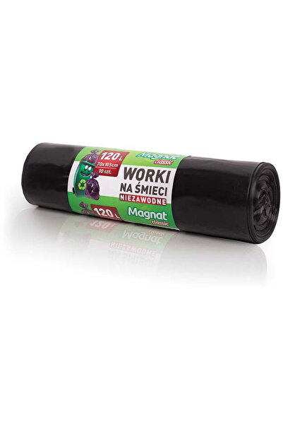 Resaco Saci plastic reciclat, standard, 120L, 70x105cm, 24 microni, 10buc/rol...