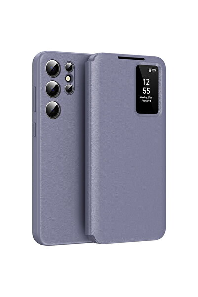 Techsuit Husa pentru Samsung Galaxy S23 Ultra - SmartView Series - Purple