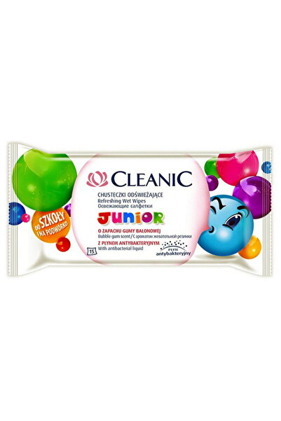 Cleanic Servetele umede Junior, antibacteriale, recomfortante, 15 buc/pachet,...
