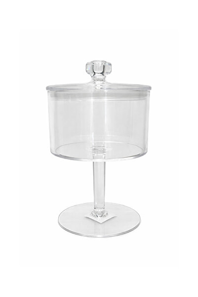 salem Clear Acrylic Candy Bowl with Lid & Stand – 15×15×24 cm Elegant Storage...