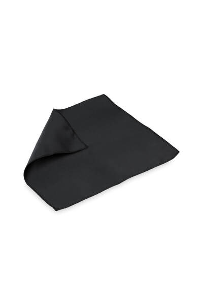 Hatemoğlu Μαύρο Κλασικό Σατέν Μαντήλι Τσέπης