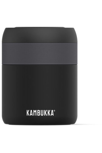 Kambukka Dinner Cutie termica 600 ml, Negru mat, Otel inoxidabil,Mentinerea c...