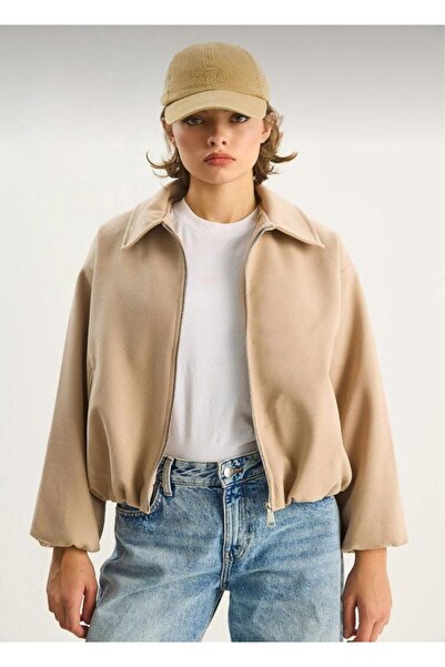 Gülümse boutique Kışlık mont kaban kısa spor klasik