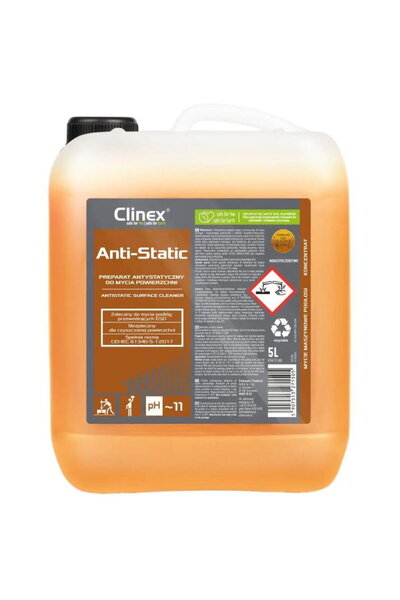 Clinex Anti-Static, 5 litri, solutie curatare diverse suprafete cu efect anti...