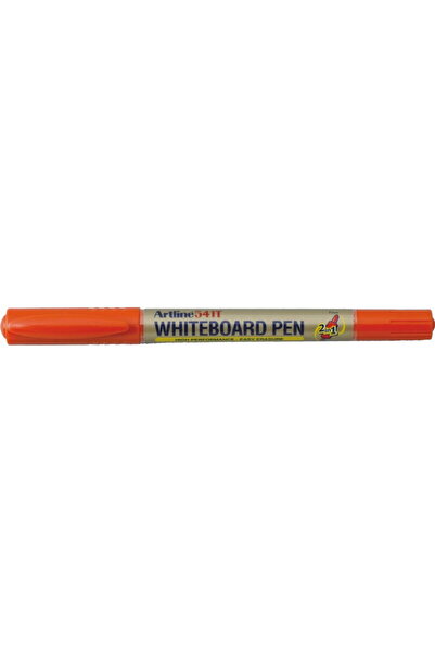 artline 541T whiteboard marker, double-ended - round tips 0.4mm/1.0mm - orange