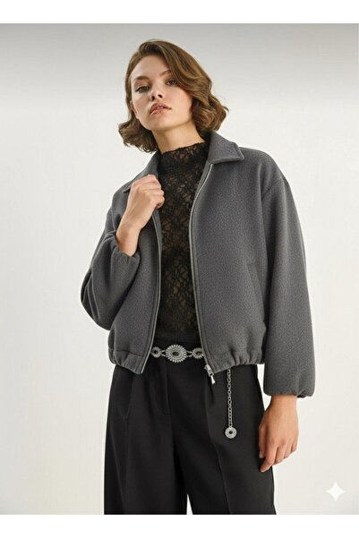 Gülümse boutique Kışlık mont kaban kısa spor klasik