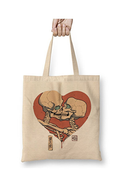 Toyaso Immortal Loves Skull Valentine's Day Gift for Lover Cloth Bag Shopping...