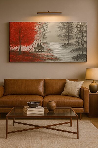 Ruum Store By Doğtaş Romantik Silüetler & Kırmızı Ağaç – Dekoratif Kanvas Tablo