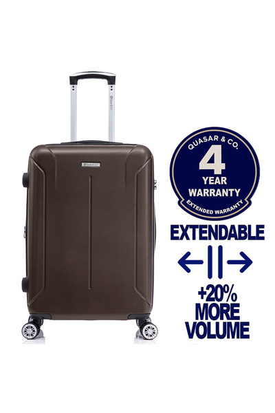 Quasar & Co. Troler mediu extensibil 66.5x45x28-33cm, bagaj cala, troller cif...