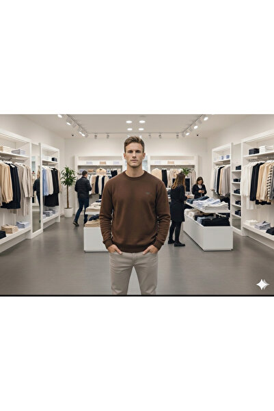 ATKGİYİM سويت شيرت رجالي من قماش سيلانيك مقاوم للبقع برقبة دائرية (أعلى أداء ...