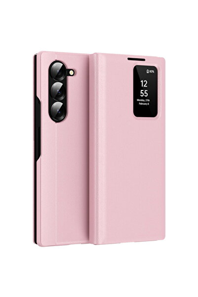 Techsuit Husa pentru Samsung Galaxy Z Fold5 - SmartView Series - Pink