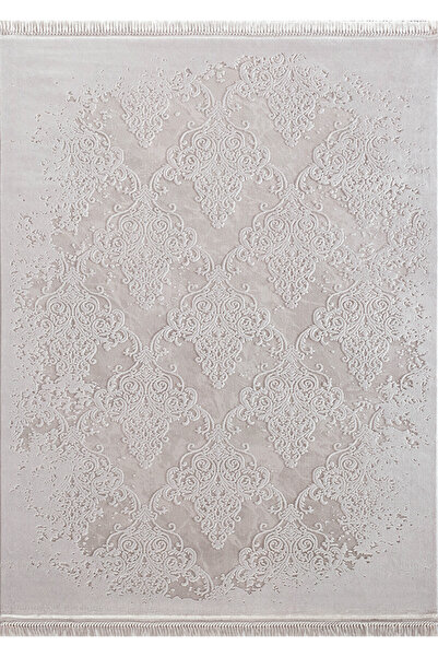 Flora TOZUMaz Bej Milyon Point Akrilik Halı, 11 mm Hav Modern Desenli, Uzun Ö...