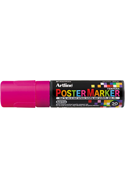 artline ARTLINE poster marker, plastic body, beveled tip 20mm - fluorescent pink