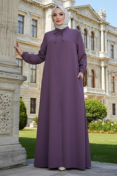 hafsamina Фераце з великим розміром, з деталями на комірі та шнурками, колір ...